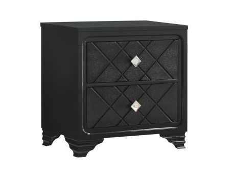 Penelope 2-drawer Nightstand Black Cheap