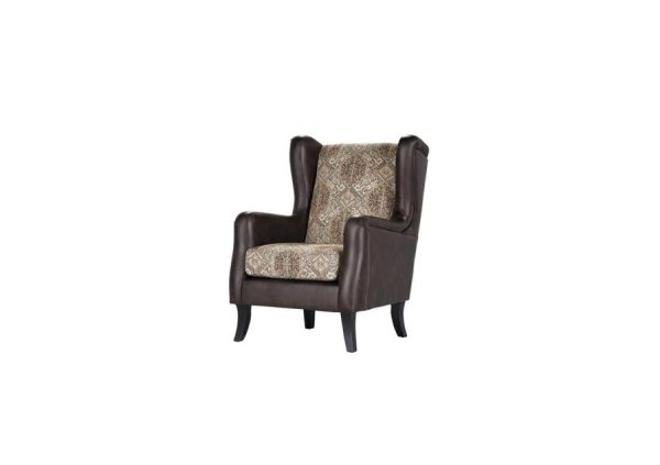 Elmbrook Upholstered Wingback Accent Club Chair Brown on Sale