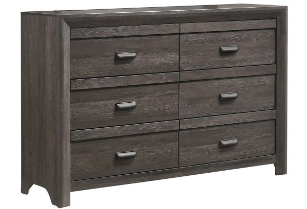 Adalaide 6 Drawer Grayish Brown Dresser Fashion