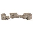 Brentwood 3-piece Upholstered Reclining Sofa Set Taupe Discount