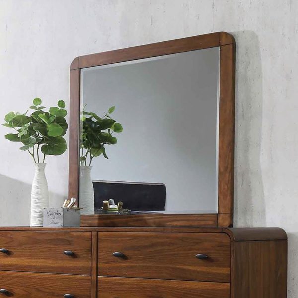 Robyn Rectangular Dresser Mirror Dark Walnut For Sale