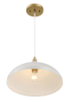 Astral Single Light White Pendant Lamp with Golder Brass Finish for Entrance Kitchen Island 14 D × 8 H For Cheap