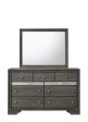 Regata Gray Silver Bedroom Dresser Mirror For Sale