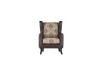 Elmbrook Upholstered Wingback Accent Club Chair Brown on Sale