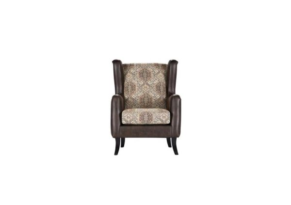 Elmbrook Upholstered Wingback Accent Club Chair Brown on Sale