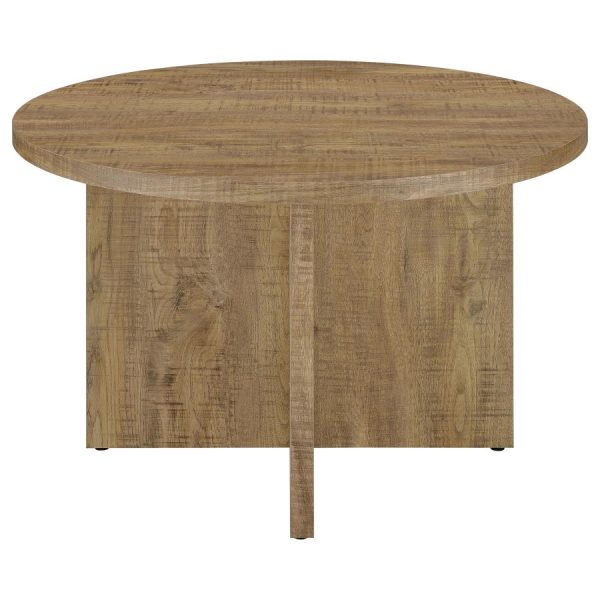 Jamestown Round Engineered Wood Dining Table with Decorative Laminate Mango Brown Online Sale