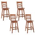 Swivel 24-Inch Counter Height Stool Set of 2 with Inclined Backrest Cheap