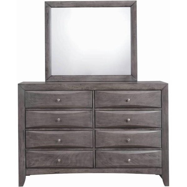 Emily Gray Bedroom Dresser Mirror Discount