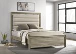 Giselle Wood Queen Panel Bed Rustic Beige Online Sale