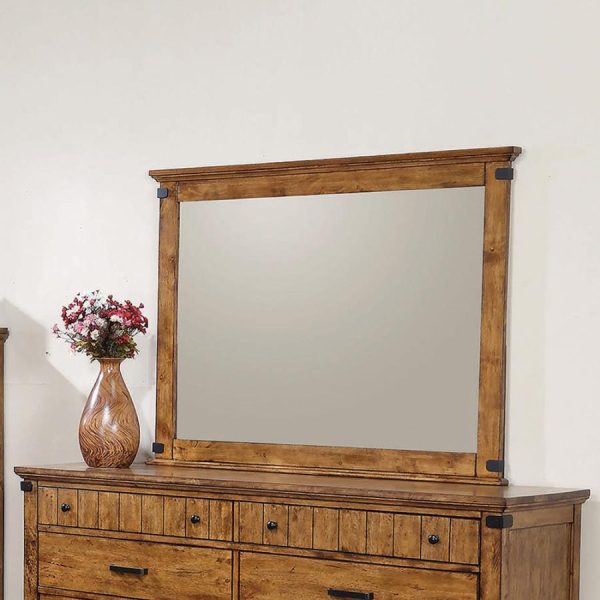 Brenner Rectangular Dresser Mirror Rustic Honey Online Hot Sale