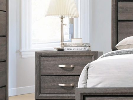 Watson 2-drawer Nightstand Grey Oak and Black For Cheap