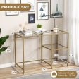 Modern Console Table with 2 Open Shelves and Metal Frame Online Hot Sale