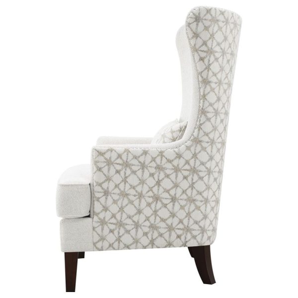 Pippin Upholstered Wingback Accent Chair Latte Hot on Sale