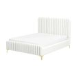 Valery Queen Size Cream Boucle Platform Bed Online