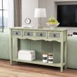 48 Inch Farmhouse Console Table with 2 Drawers and Open Storage Shelf for Hallway Hot on Sale