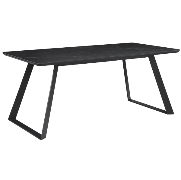 Smith Rectangle Ceramic Top Dining Table Black And Gunmetal Online Hot Sale