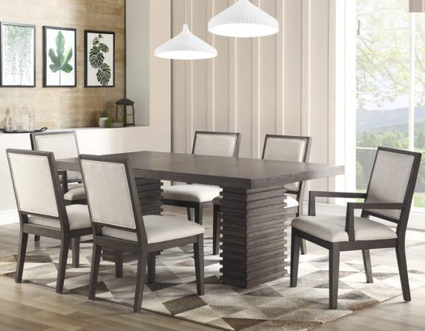 Mila 60-78 Inch Dining Table w 18″ Leaf on Sale