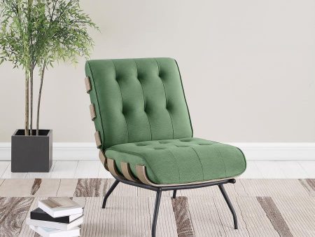 Aloma Armless Tufted Accent Chair Green Online Hot Sale