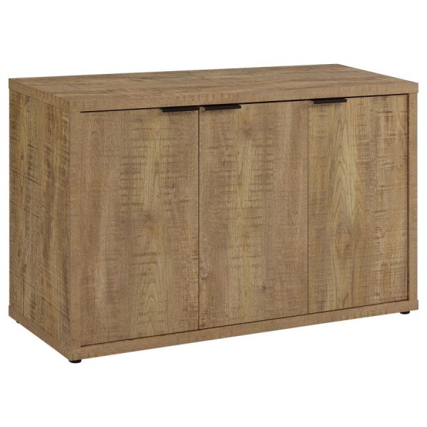 Pepita 3-door Engineered Wood Accent Cabinet with Adjustable Shelves Mango Brown Online Sale