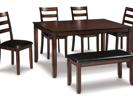 Coviar Dining Table and Chairs with Bench (Set of 6) Online Sale