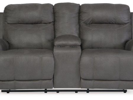 Austere Reclining Loveseat with Console Discount