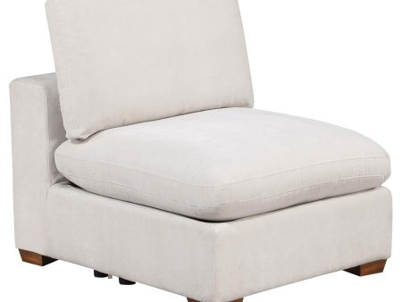 Lakeview Upholstered Armless Chair Ivory Fashion