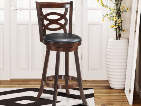 24 29 Inch Counter Height Upholstered Swivel Bar Stool with Cushion Seat Hot on Sale