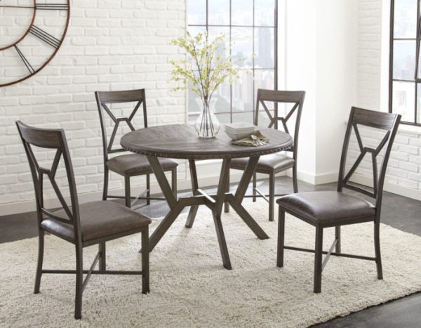 Alamo Gray PU Side Chair Discount