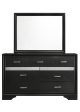 Miranda Rectangular Dresser Mirror Black Hot on Sale