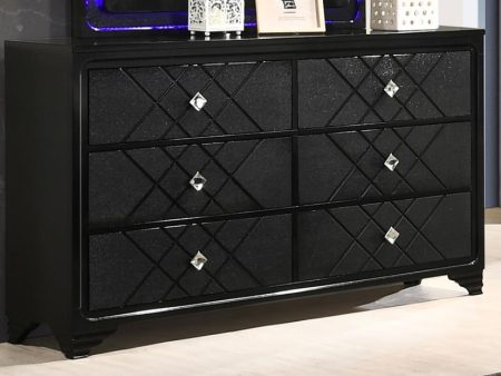 Penelope 6-drawer Dresser Black For Sale