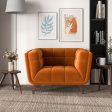 Addison Lounge Chair (Burnt Orange Velvet) For Discount