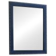 Melody Rectangular Upholstered Dresser Mirror Pacific Blue For Sale