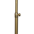 Verve Brassed Gold Floor Lamp with On Off Switch Adjustable Led Round Base Fashion