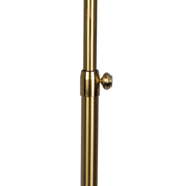 Verve Brassed Gold Floor Lamp with On Off Switch Adjustable Led Round Base Fashion