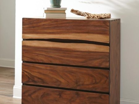 Winslow 4-drawer Chest Smokey Walnut and Coffee Bean Supply