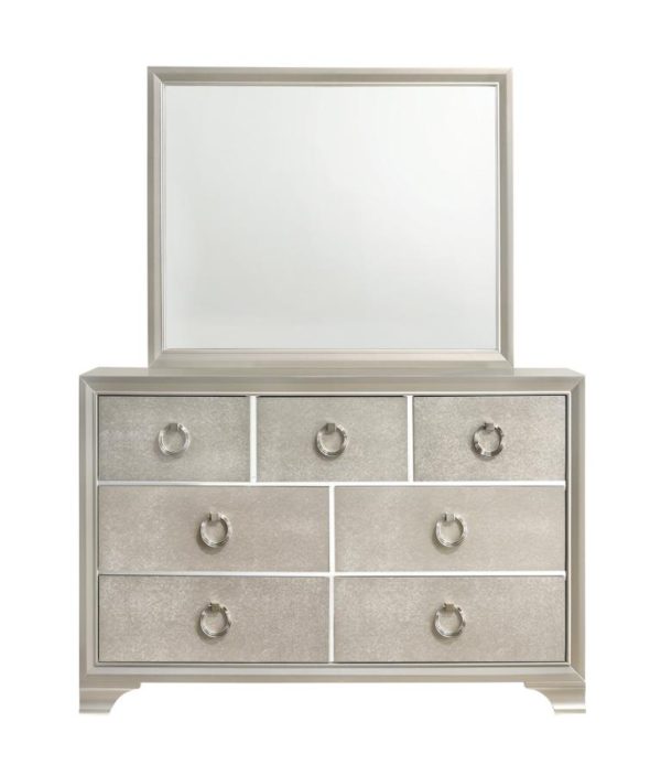 Salford Rectangular Dresser Mirror Metallic Sterling Online