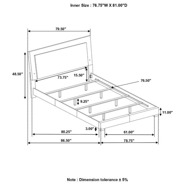 Felicity Panel Bed with LED Lighting Glossy White For Cheap