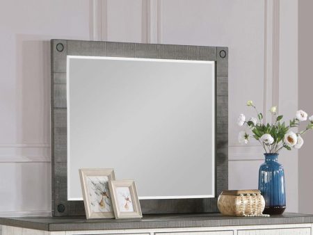 Lilith Rectangular Dresser Mirror Distressed Grey Online Hot Sale