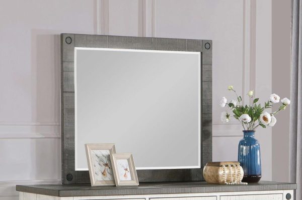 Lilith Rectangular Dresser Mirror Distressed Grey Online Hot Sale