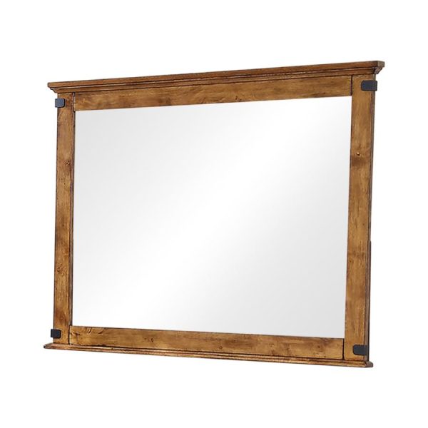 Brenner Rectangular Dresser Mirror Rustic Honey Online Hot Sale