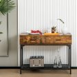 2 Drawers Console Table with Metal Frame for Living Room Online