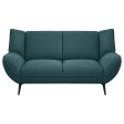 Acton Upholstered Flared Arm Loveseat Teal Blue Online