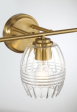 Luster Three Lights Vanity With Clear Glass for Bathrooms above Mirror  Wall Lamp - Satin Brass Fashion