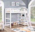 Anica 3-shelf Wood Twin Loft Bed White Online Sale