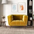 Addison Mid Century Modern Gold Velvet Lounge Chair Fashion