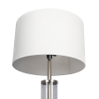 Nimbus Brushed Nickel Floor Lamp with 3-Way Rotary Switch Clear Glass Body  Metal Base Online now