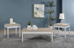 Stacie 3-Piece Composite Wood Coffee Table Set Antique Pine And White Sale