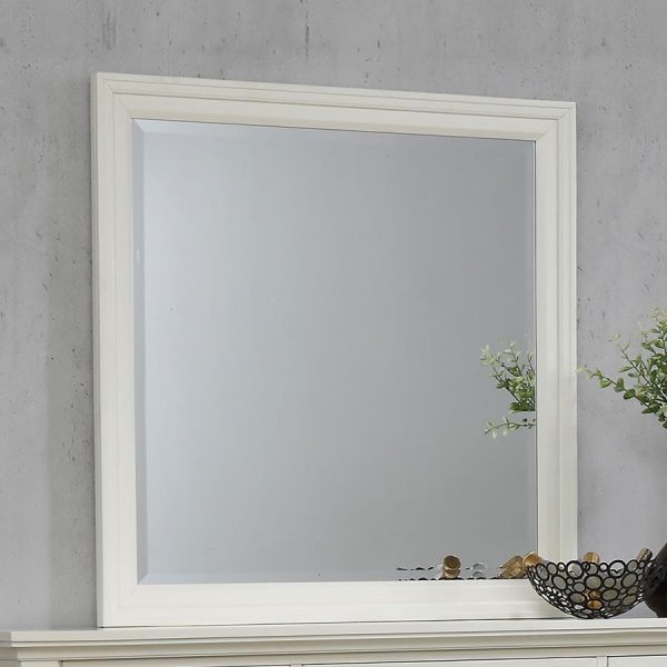 Sandy Beach Rectangular Dresser Mirror Buttermilk For Sale