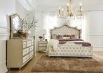 Antonella Upholstered Tufted Ivory and Camel Hot on Sale