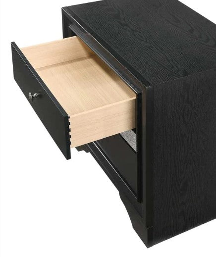 Regata Black Silver Nightstand Fashion